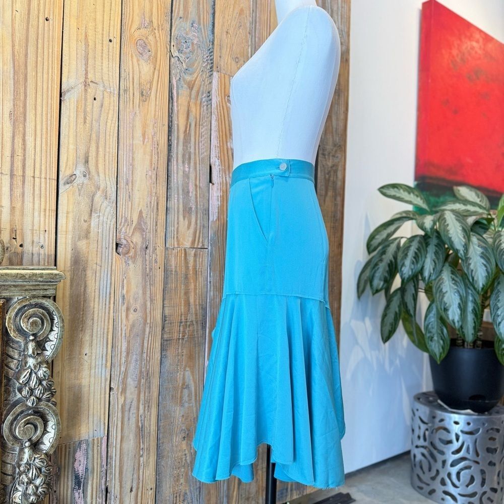 NWT RtA Asymmetrical Skirt Teal Size 2 - Picture 9 of 11